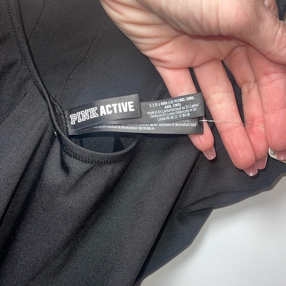 PINK ACTIVE Black One Piece Swimsuit L NWT - Picture 9 of 16